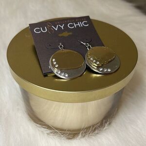 🎉3/$25🎉 Curvy Chic | Gold & Silver Rhinestone Earrings